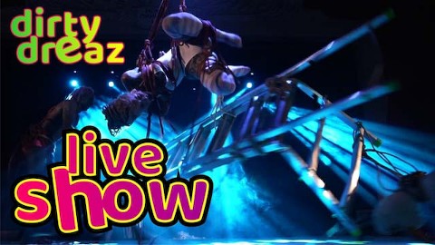 Z-filmzden Anuskatzz ve Lily Lu ile yoğun shibari CANLI şovu - Dirty Dreaz extrem BDSM bondage