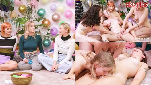 Ersties - vahşi bir Alman cesaret oyununda 5 ateşli kız