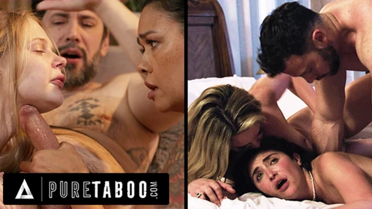 SAF TABU Mılfs Charlie Forde & Dana Vespoli Kocalarını Memnun Etmek için Kızlarını Değiştirdi