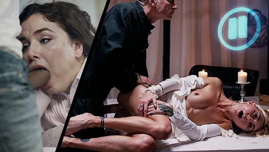 azgın erkekler ateşli piliçleri dondurup en karanlık fantezilerini gerçekleştiriyor