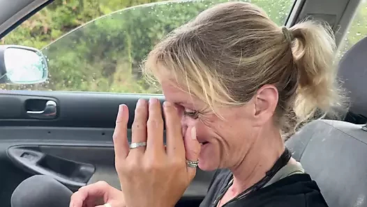 Arabada Plansız Sakso ve Sürpriz Ağıza Boşalma