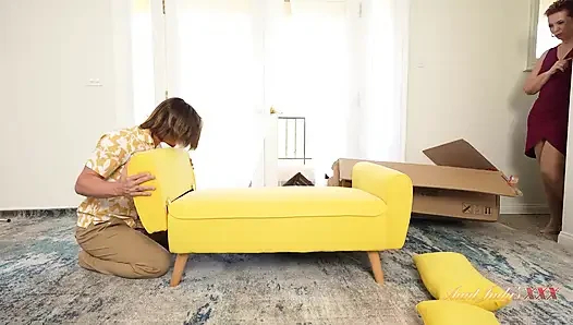 AuntJudysXXX - Olgun Kızıl saçlı MİLF Ruby Lynne üvey oğlunun Arkadaşı seksi