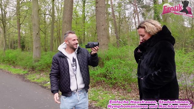 Alman iri göğüslü milf sokakta seks seçmelerine ikna edildi